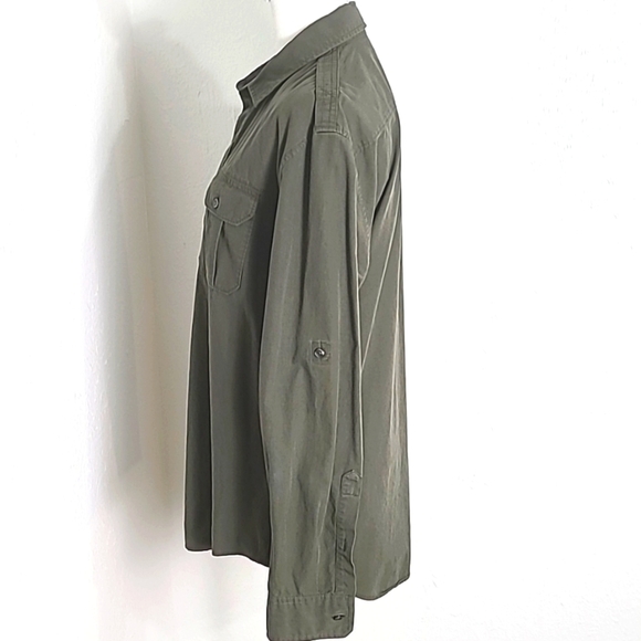 Apt.9 Army Green Longsleeve Buttondown Shirt, Size Medium - Picture 6 of 9